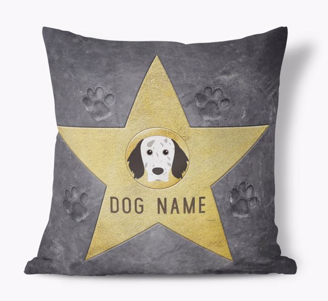 Star of Fame: Personalised {breedFullName} Soft Touch Cushion